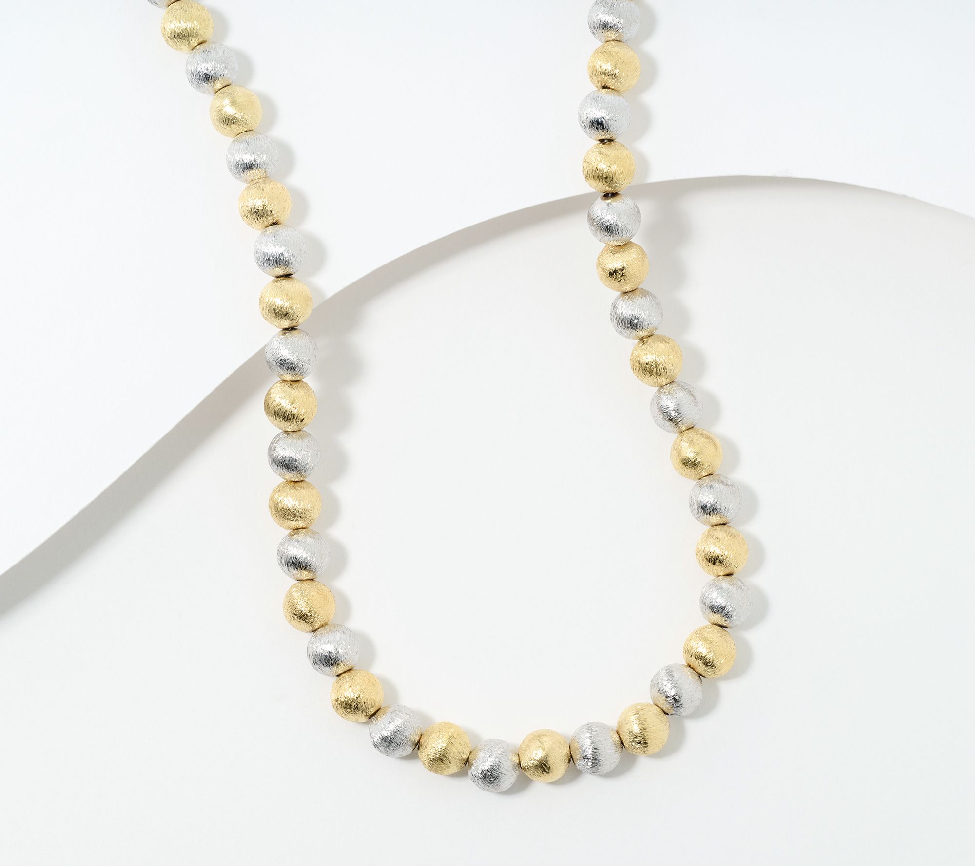 "As Is" David Markstein Bronze Satin 8mmBeadMagnetic Necklace