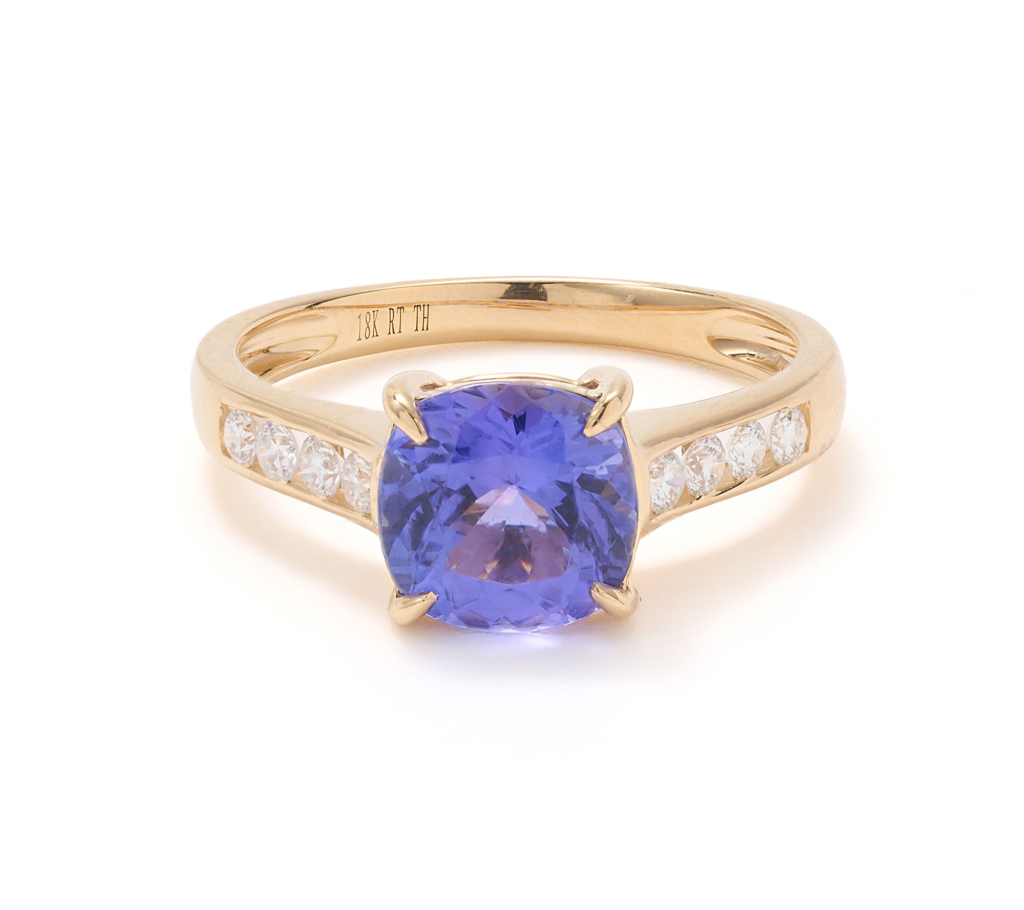  Pure Tanzanite by Jeff Moseley 1.75 cttw Cushion Cut Ring, 18K