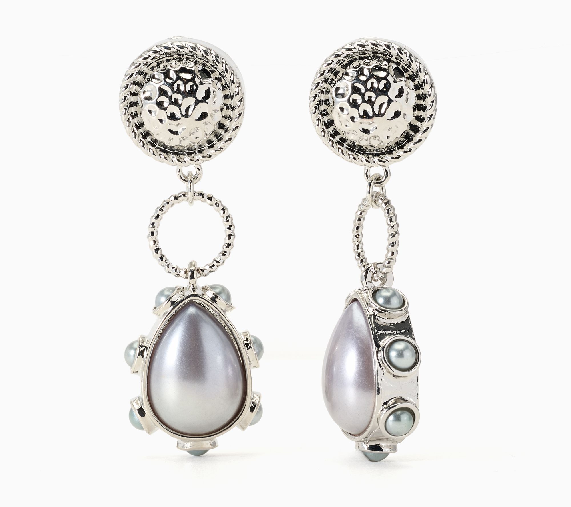 Susan Graver Classic Simulated Pearl Drop Earrings