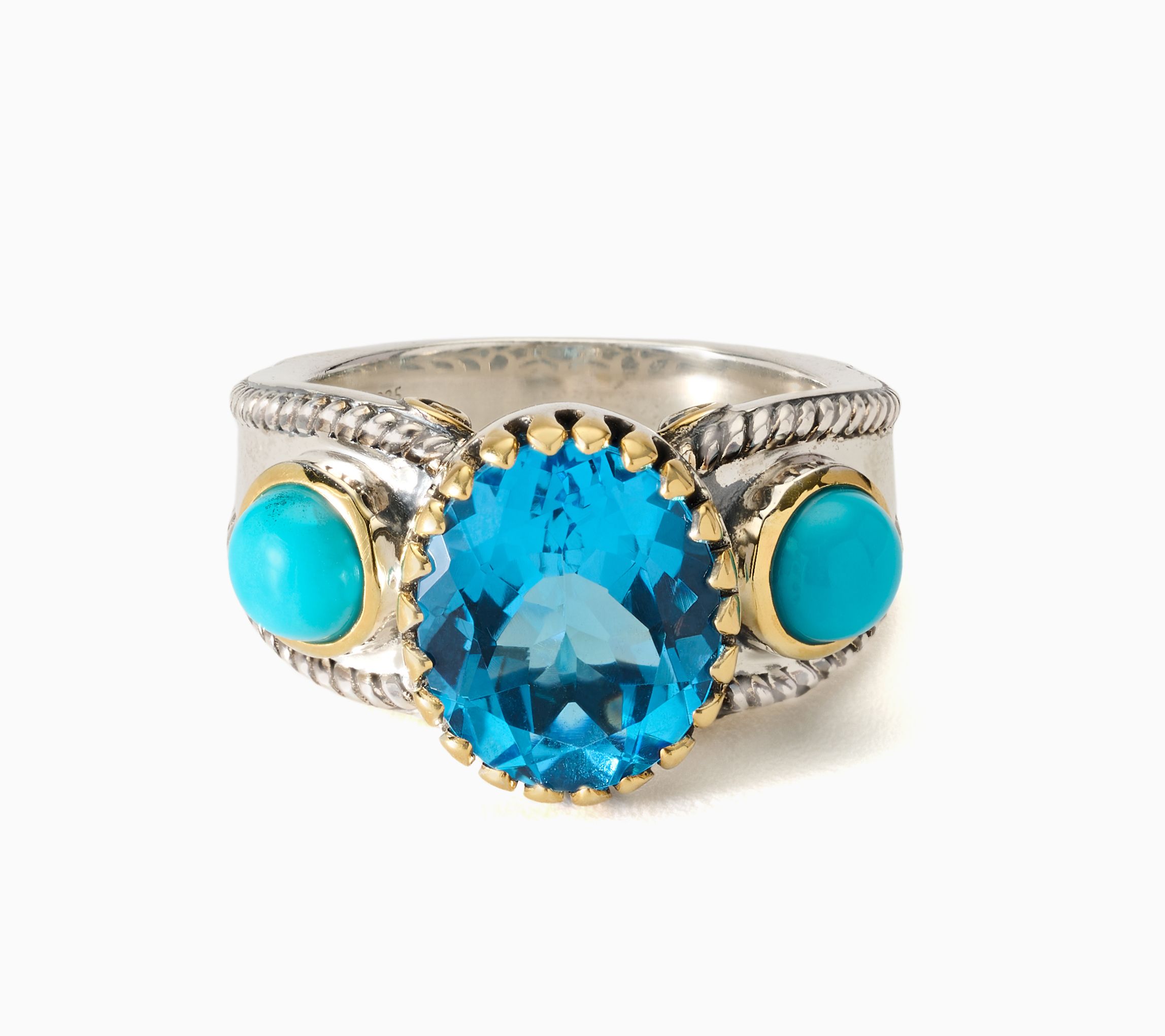 Affinity Gems Swiss Blue Topaz & Sleeping Beauty Ring