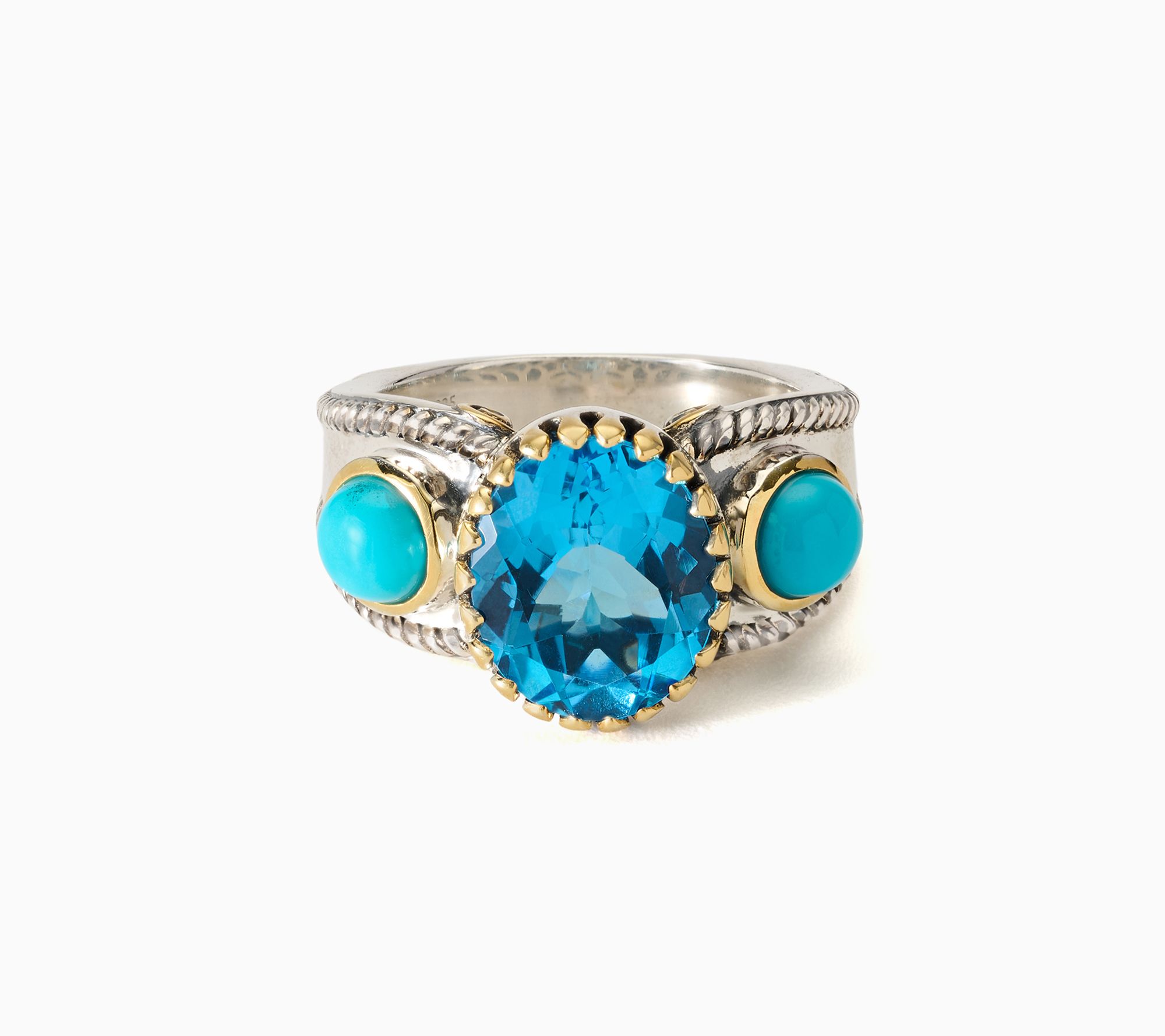 Affinity Gems Swiss Blue Topaz & Sleeping Beauty Ring