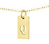 14K Plated Sterling Personalized Initial Tag Pendant