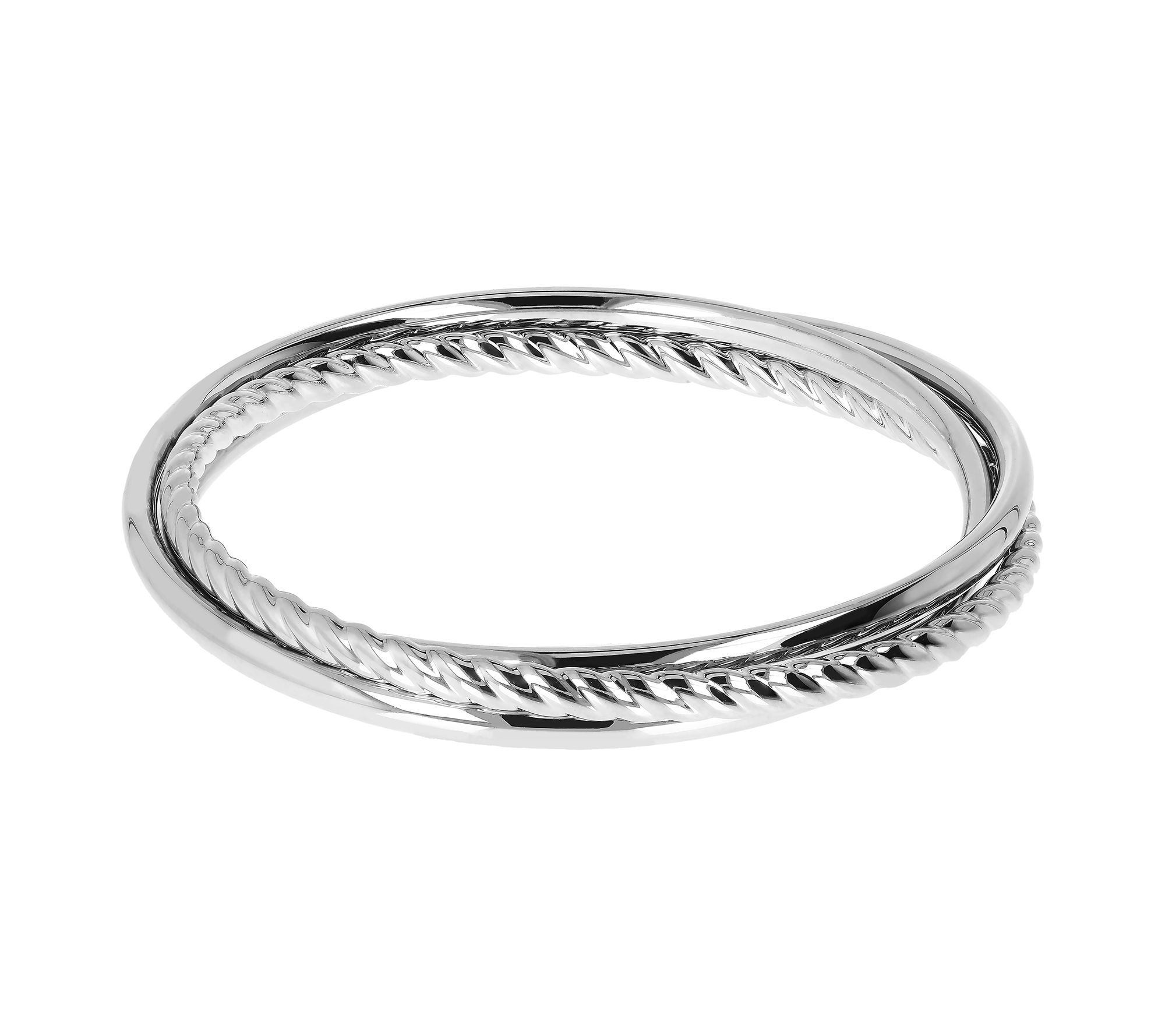 BellaOro Average Slip-On Rolling Bangles, 14K Gold Over Resin