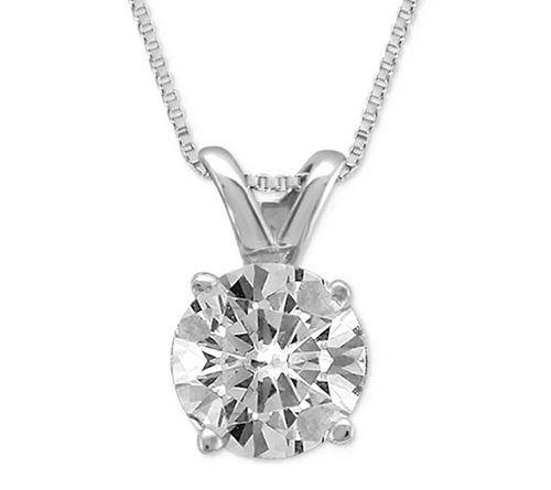 Fire Light Lab Grown Diamond Pendant with Chain, 1.00 cttw — QVC.com