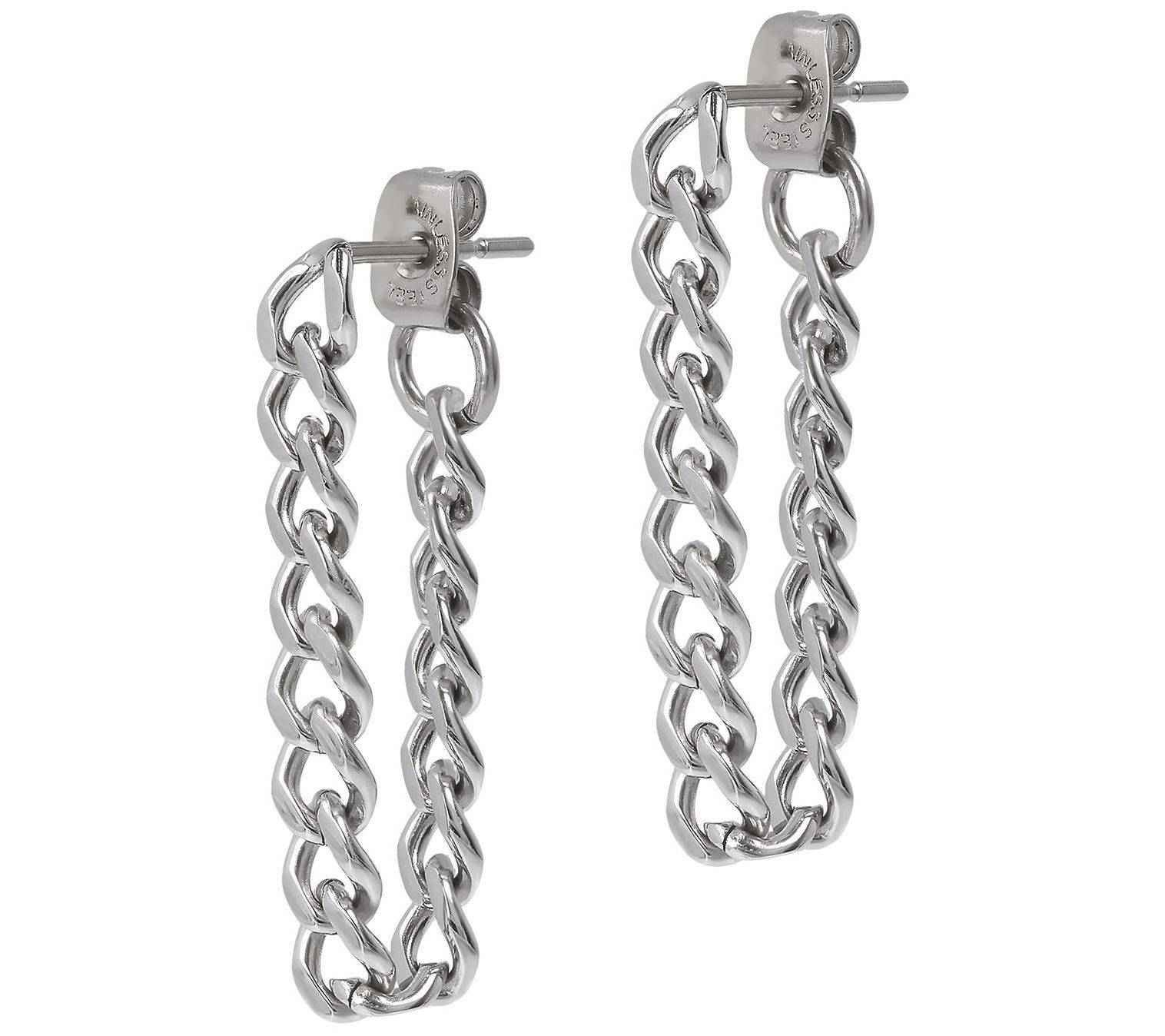 Steel by Design CurbChain Dangle Earrings