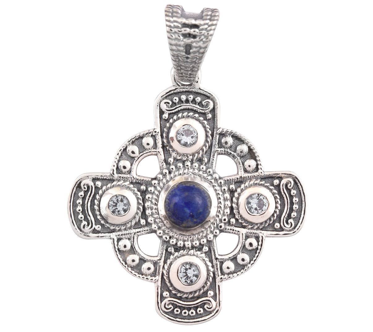 Artisan Crafted Sterling Silver Multi-GemstonePendant