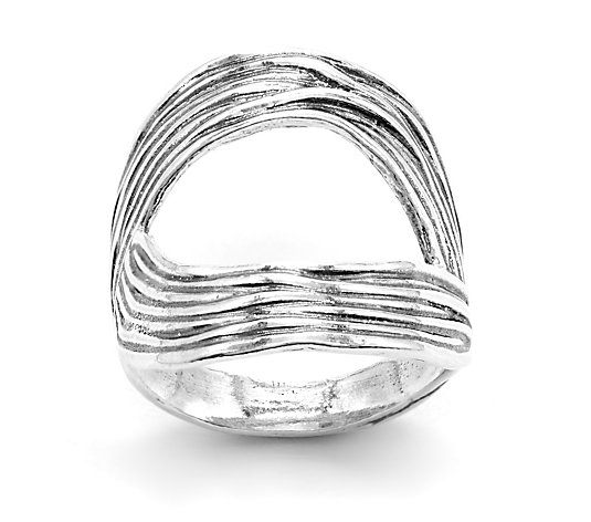 Or Paz Sterling Silver Textured Openwork Ring
