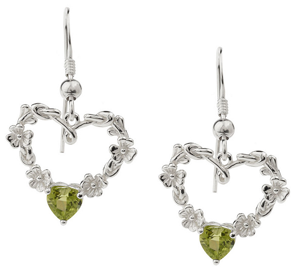 Image result for green  irish silver earrings qvc
