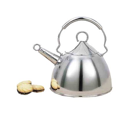 Cream Color Stainless Steel Cordless Pyramid Electric Kettle with