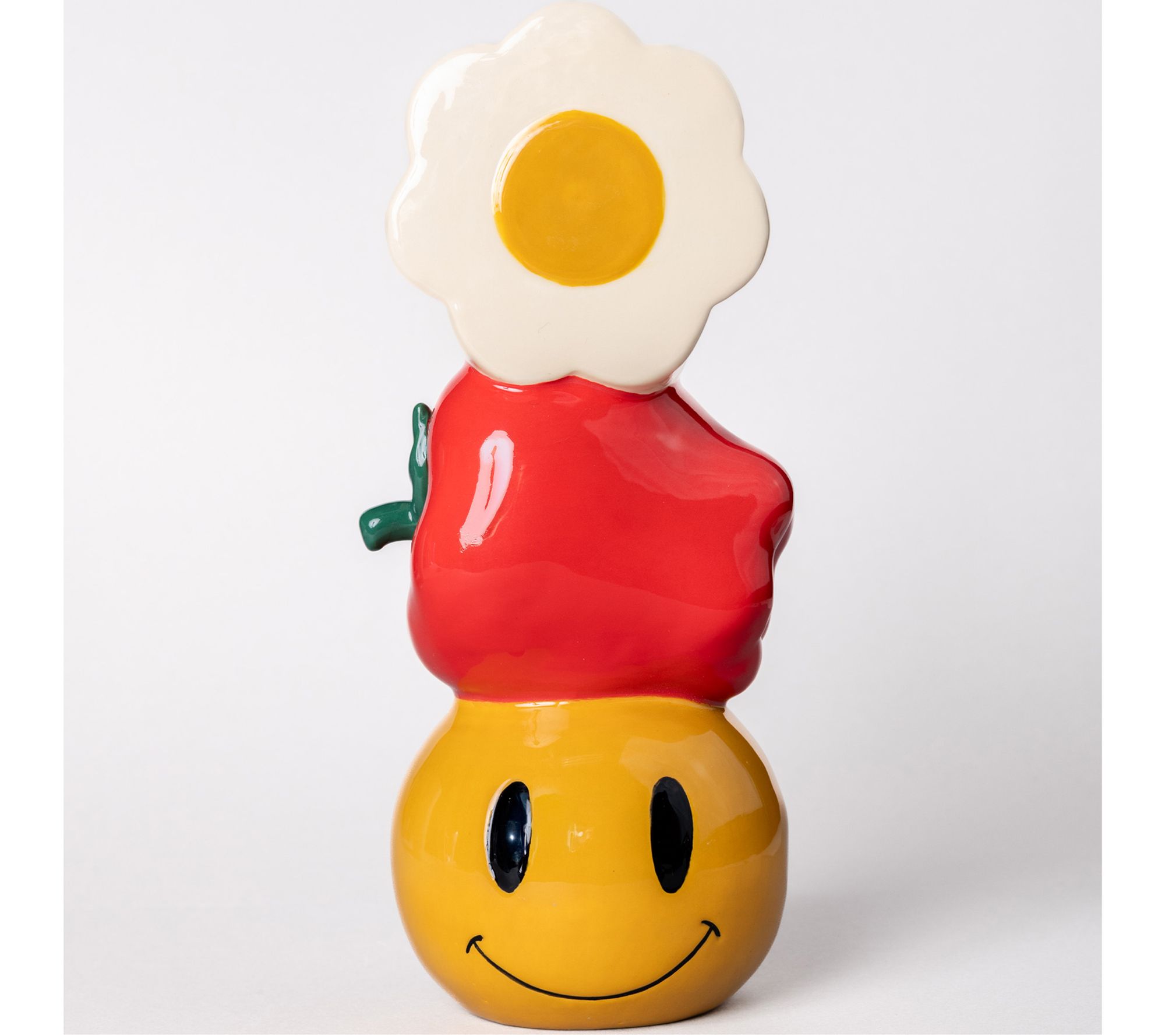 ban.do Ceramic Vase- Daisy Apple Smiley Face