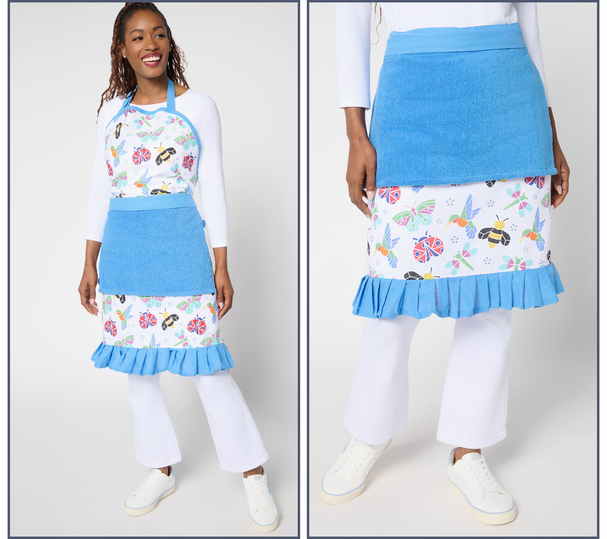 "As Is" Temp-tations Seasonal Grill & Frill Apron Duo