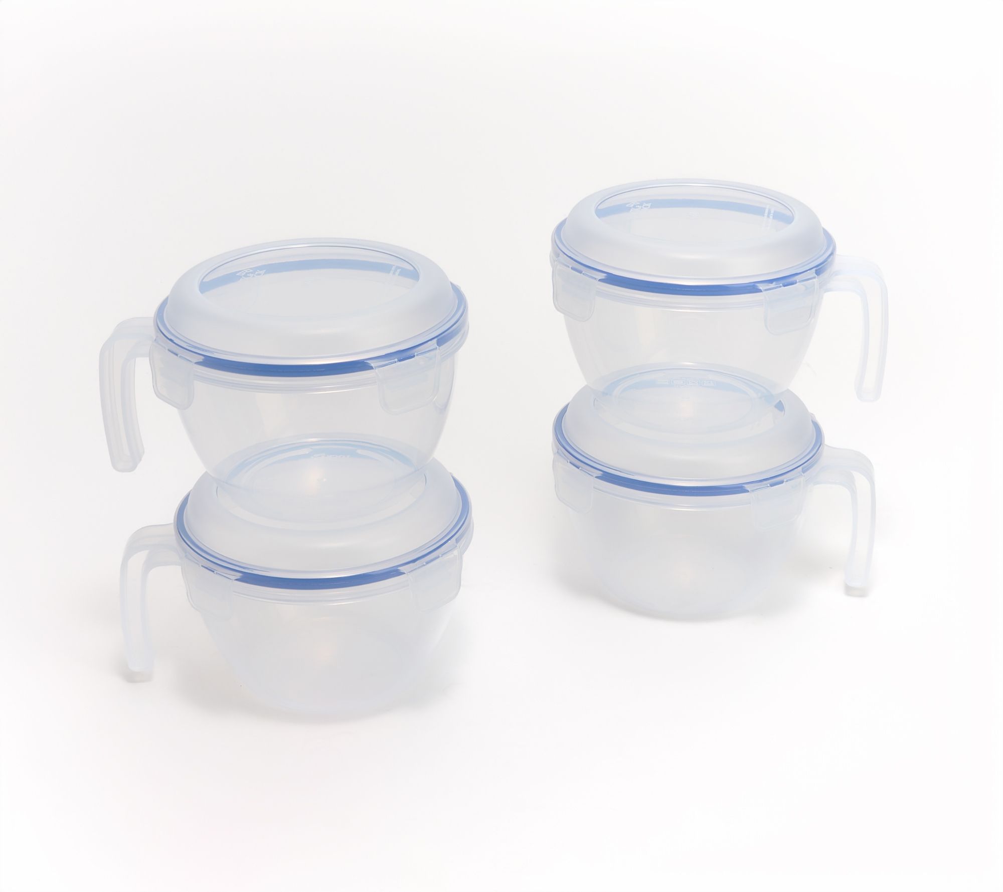 LocknLock Set of 4 Cereal Bowls w/ Colored Bodies