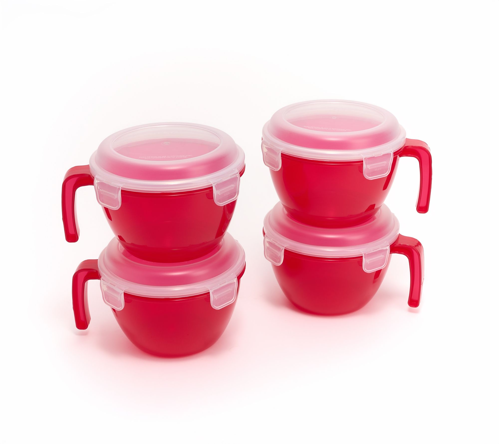 LocknLock Set of 4 Cereal Bowls w/ Colored Bodies