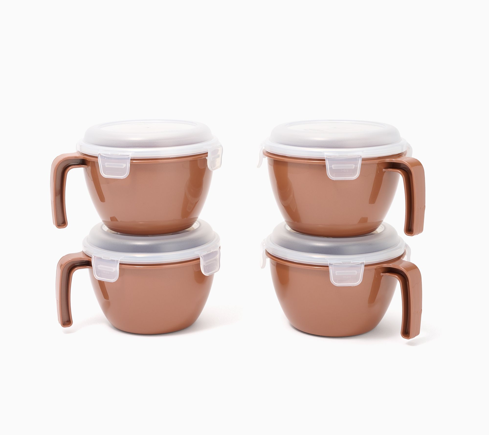 LocknLock Set of 4 Cereal Bowls w/ Colored Bodies