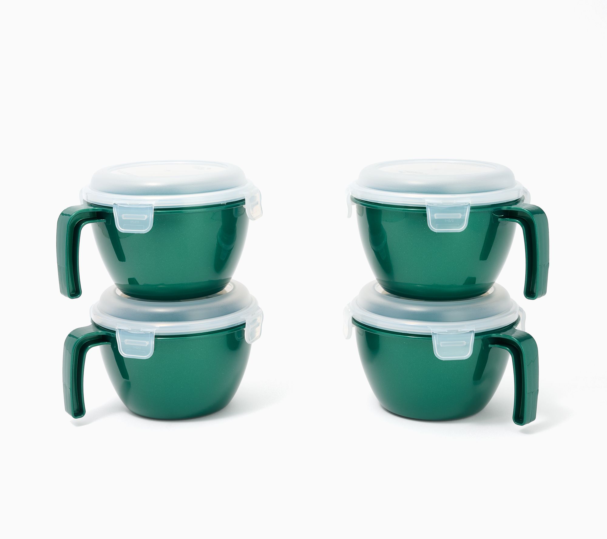 LocknLock Set of 4 Cereal Bowls w/ Colored Bodies