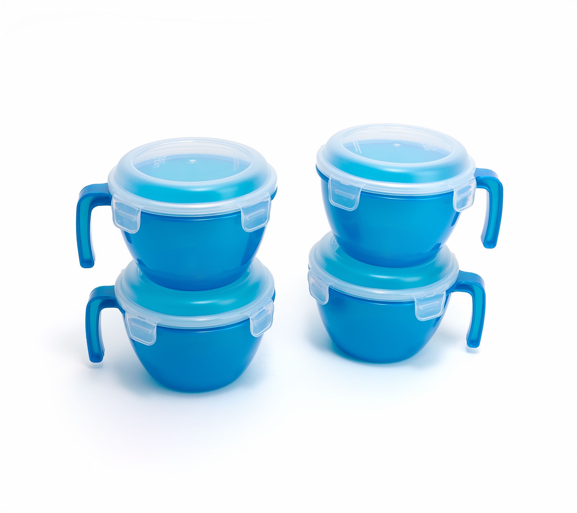 LocknLock Set of 4 Cereal Bowls w/ Colored Bodies