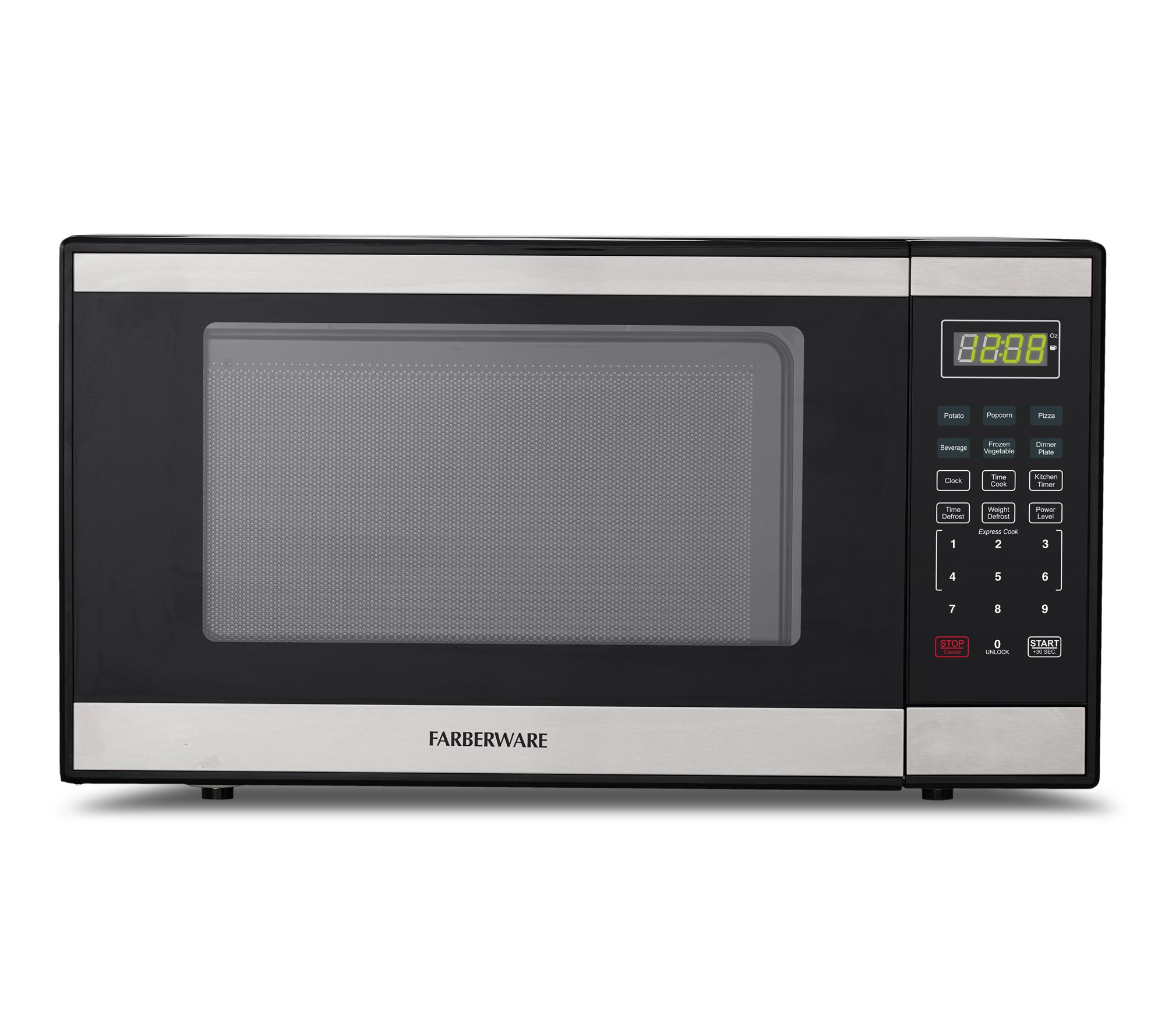Farberware 1.1 cu. ft. Black & Stainless Steel1000W Microwave