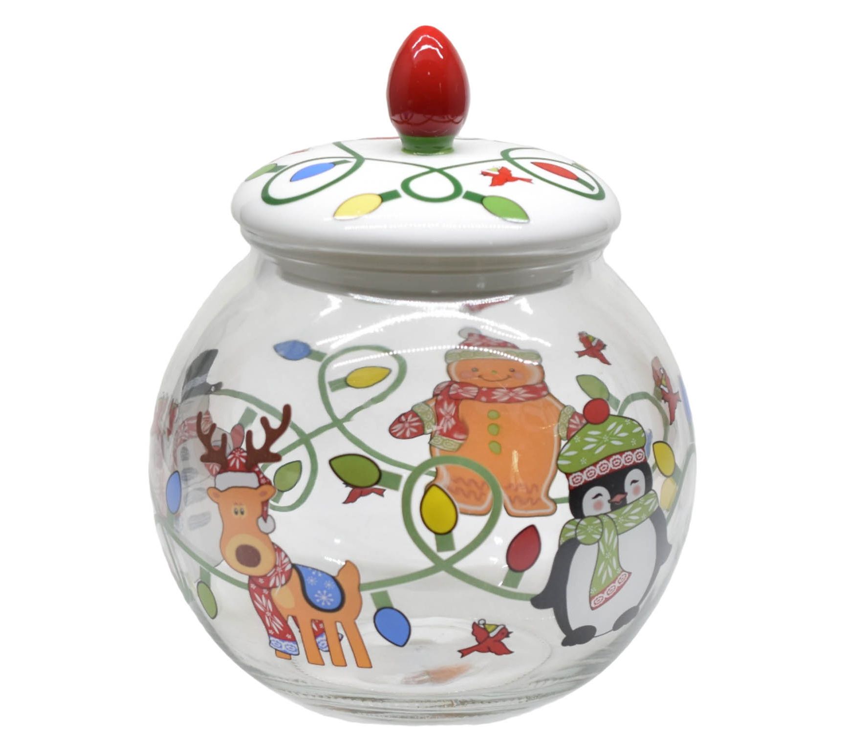 Temp-tations 2.5-qt Glass Cookie Jar with Stoneware Lid