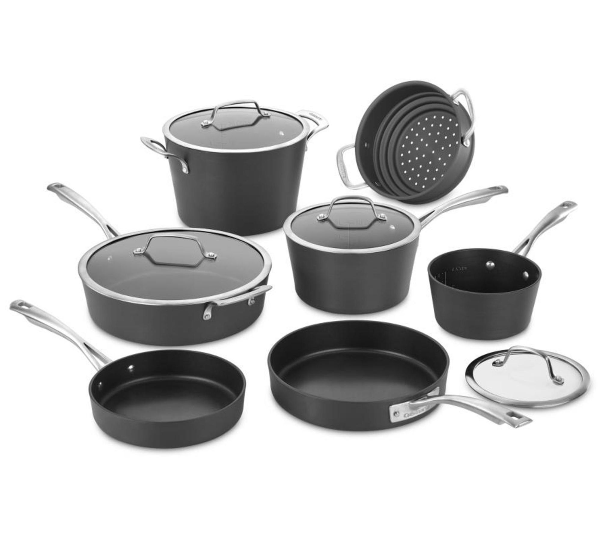 Cuisinart 11-Piece Matte White Stainless Steel Cookware Set + Reviews