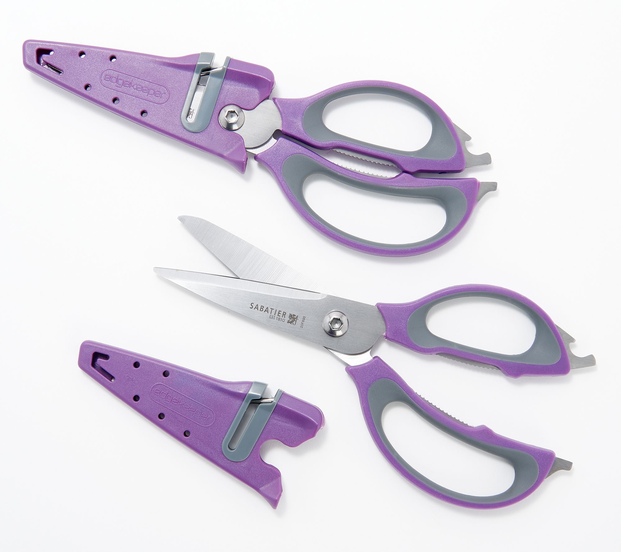 Sabatier 2-in-1 All-Purpose Scissors, Gift Wrap Scissors with Removable Tape Dispenser Blade Cover, Ultra-Sharp Stainless Steel Multi-Purpose