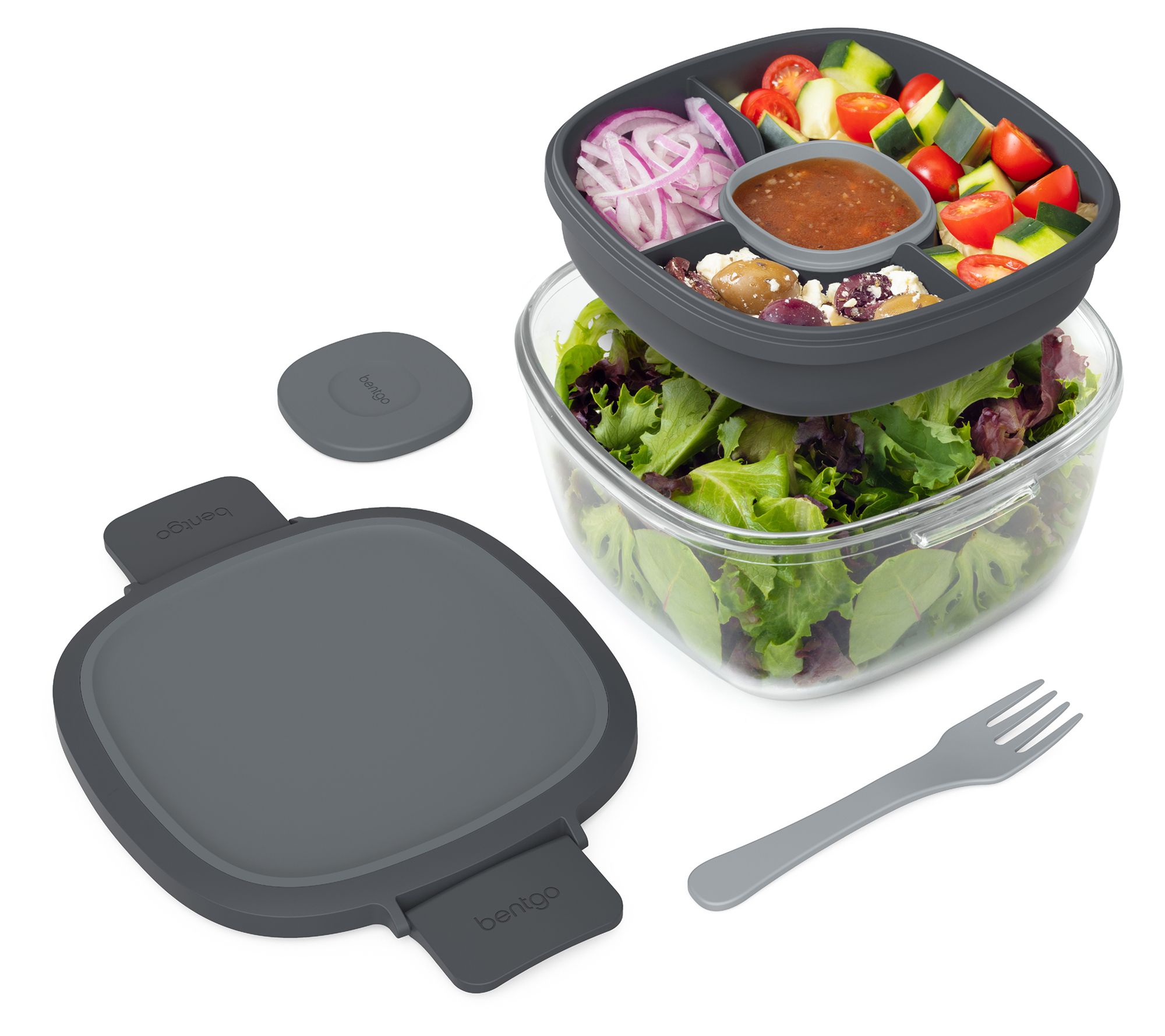 Bentgo Glass Salad Container with Insert
