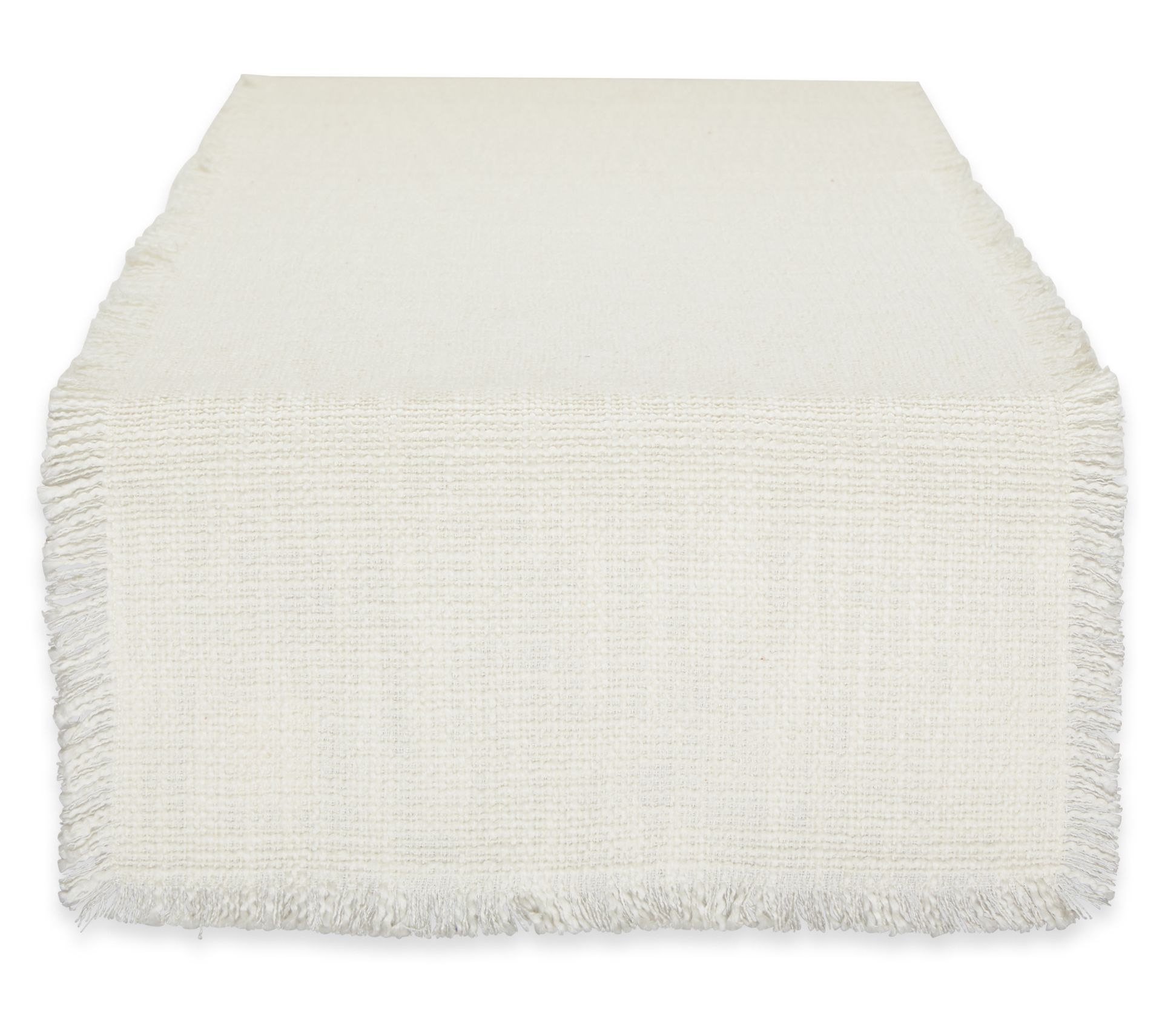 Design Imports 14x72" Basket Fringe Table Runne r