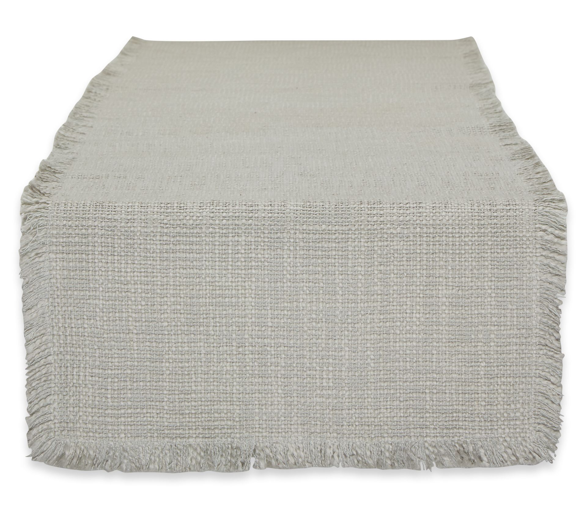 Design Imports 14x72" Basket Fringe Table Runne r