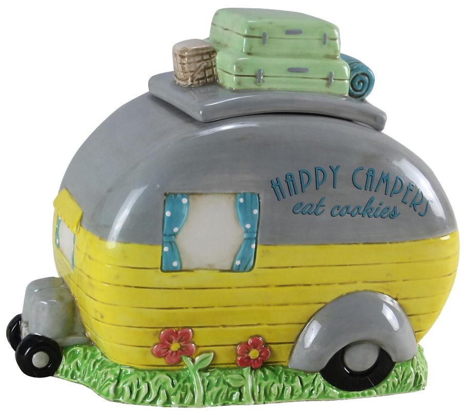 Young's Inc. Happy Camper Ceramic Cookie Jar