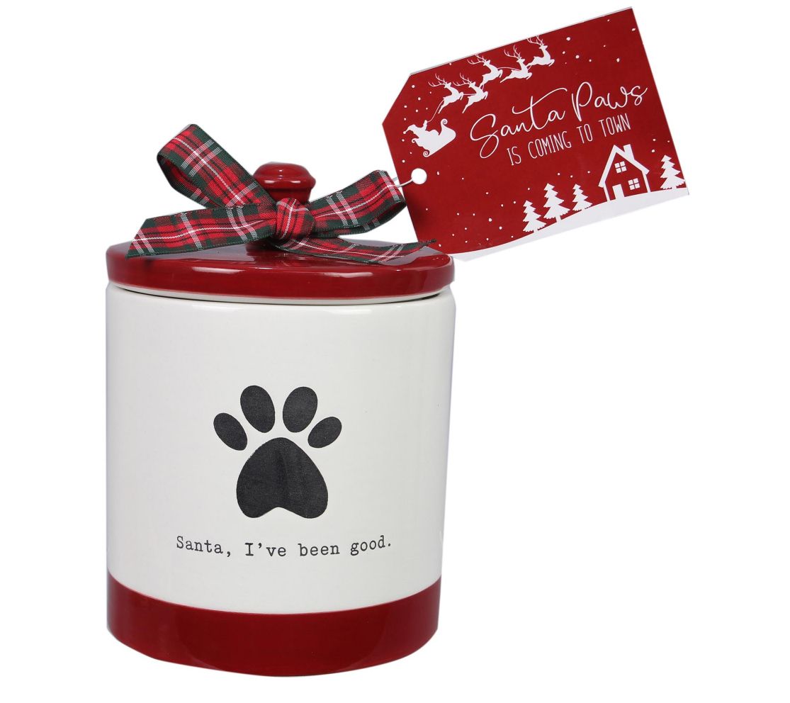 Young's Inc. Ceramic Christmas Pet Treat Jar