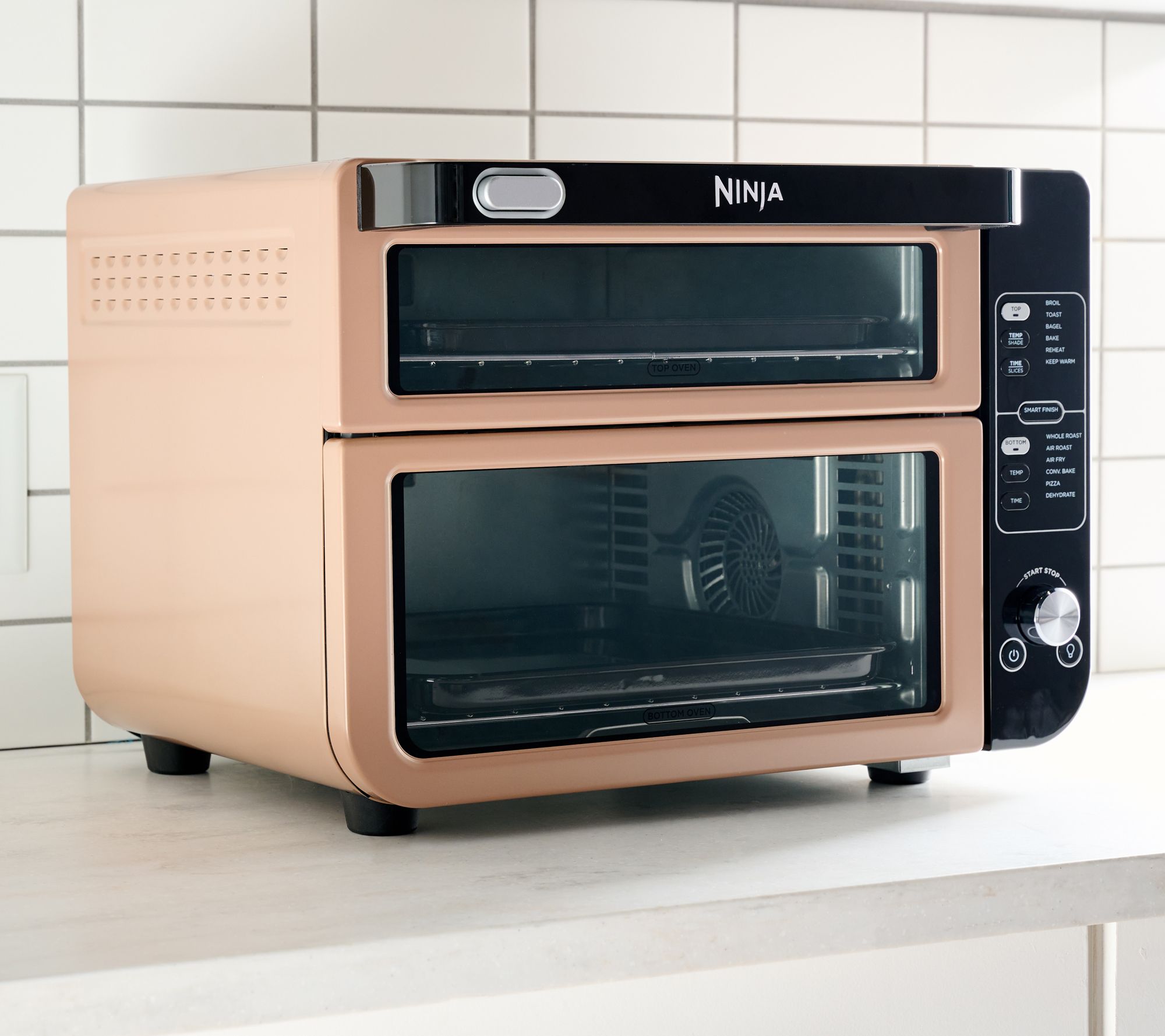 Ninja DCT451 12-in-1 Smart Double Oven with FlexDoor, Thermometer,  FlavorSeal, Smart Finish, Rapid Top Convection and Air Fry Bottom ,  Stainless Steel
