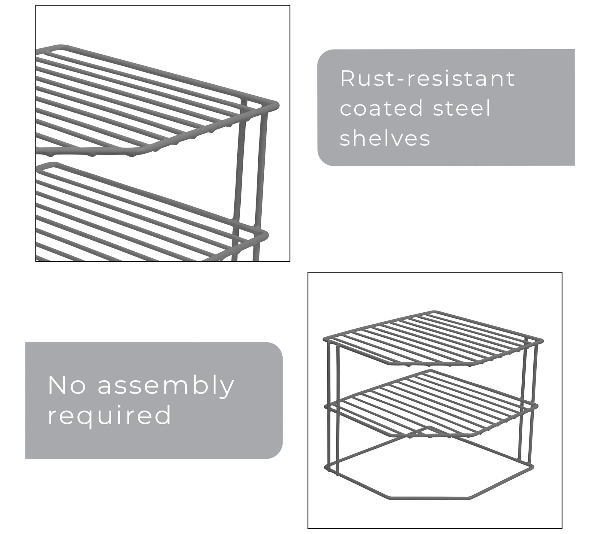 Smart Design 3Tier Corner Shelf