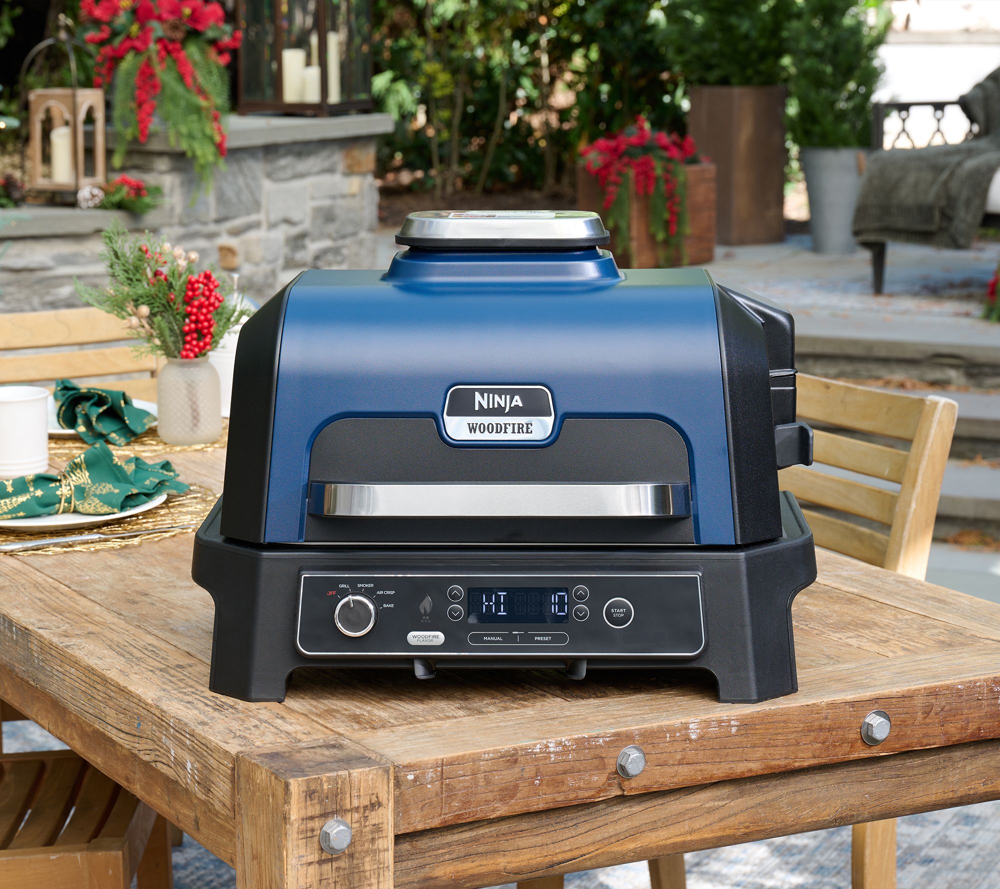 Ninja Woodfire Pro XL Outdoor Electric Smoker & AirFry Grill w/Temp Probe