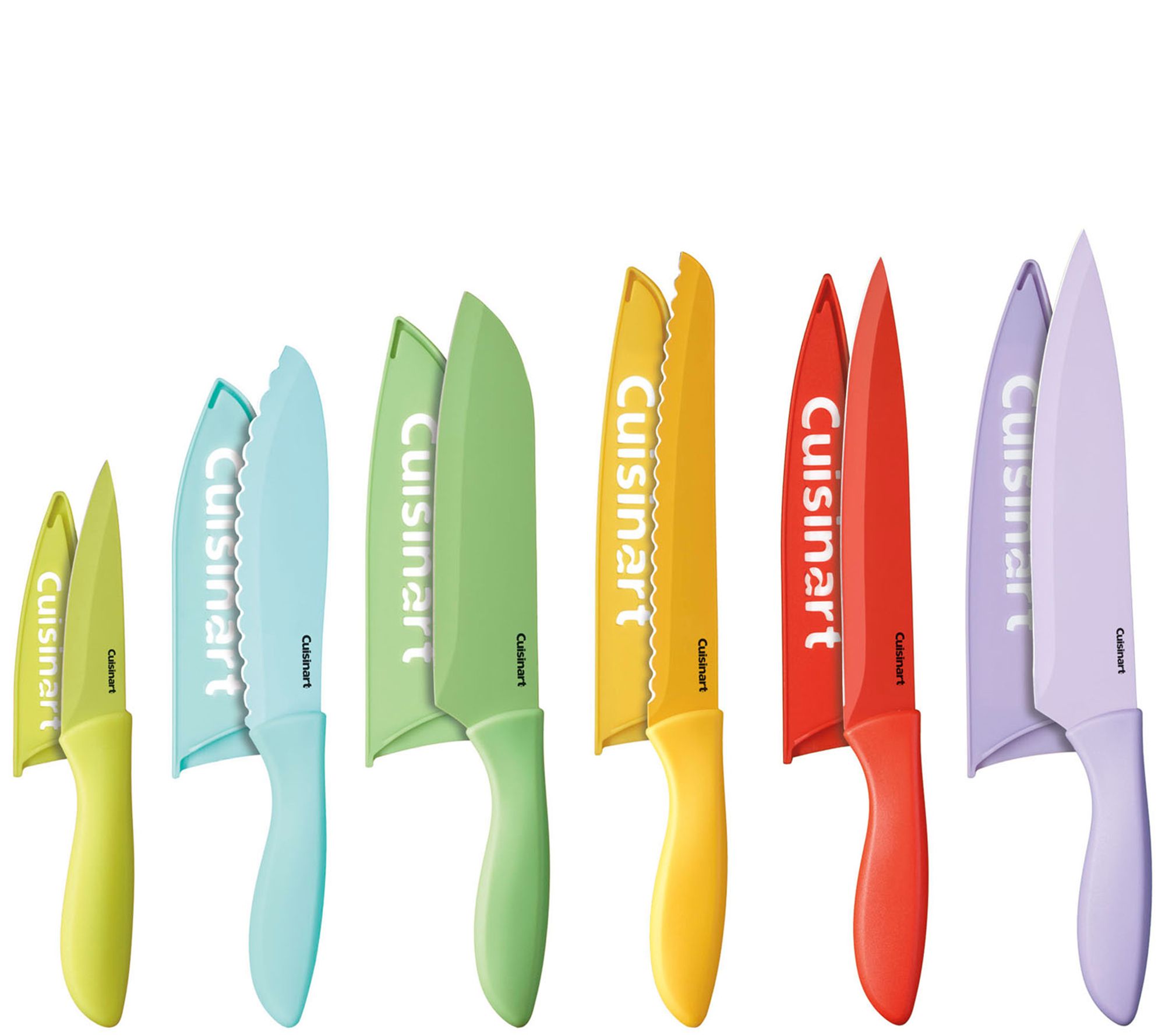Cuisinart Cutlery 12 piece Ceramic Coated Printed Knife Set with