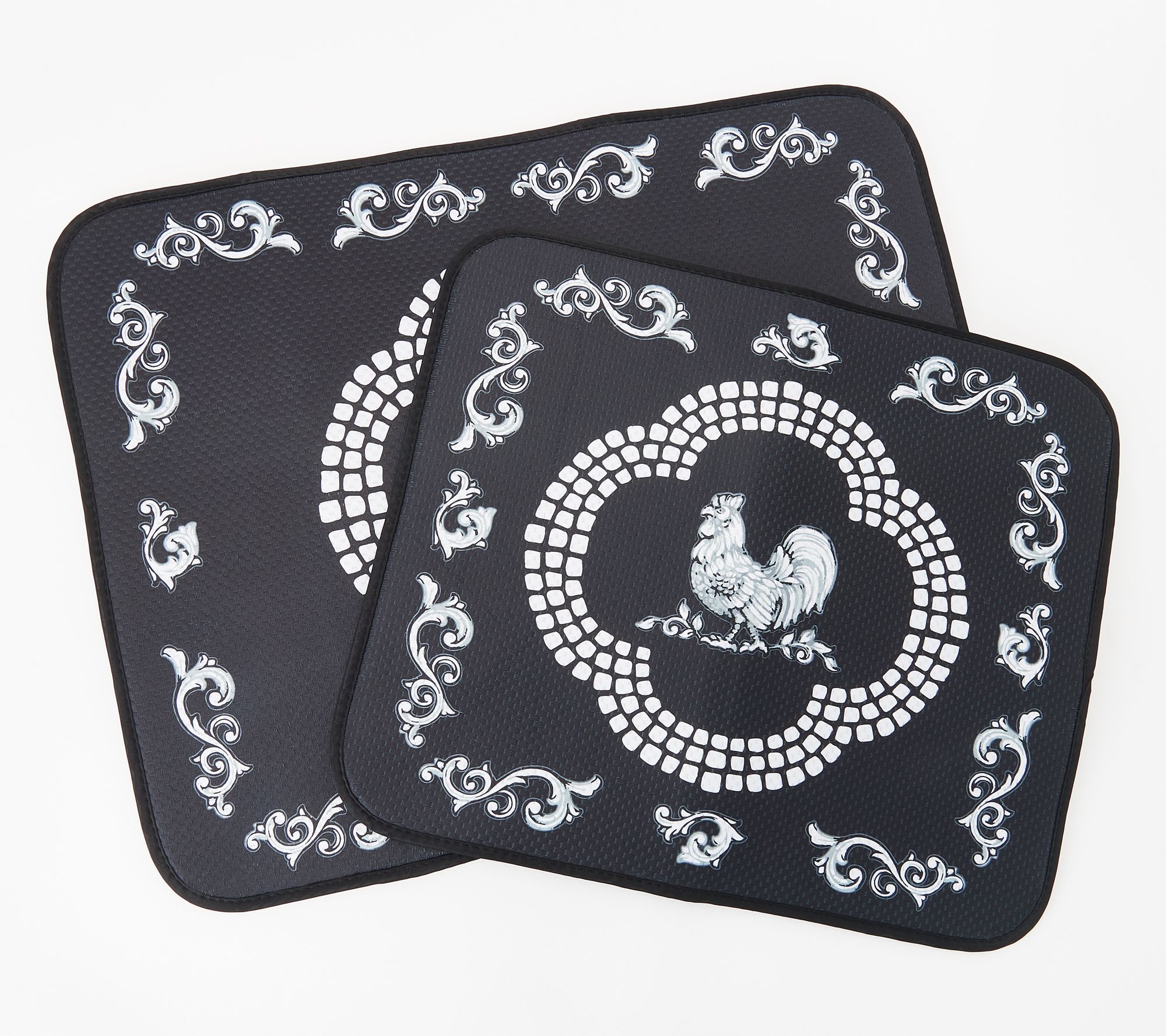 "As Is" Temptations S/2 Microfiber Kitchen Drying Mats