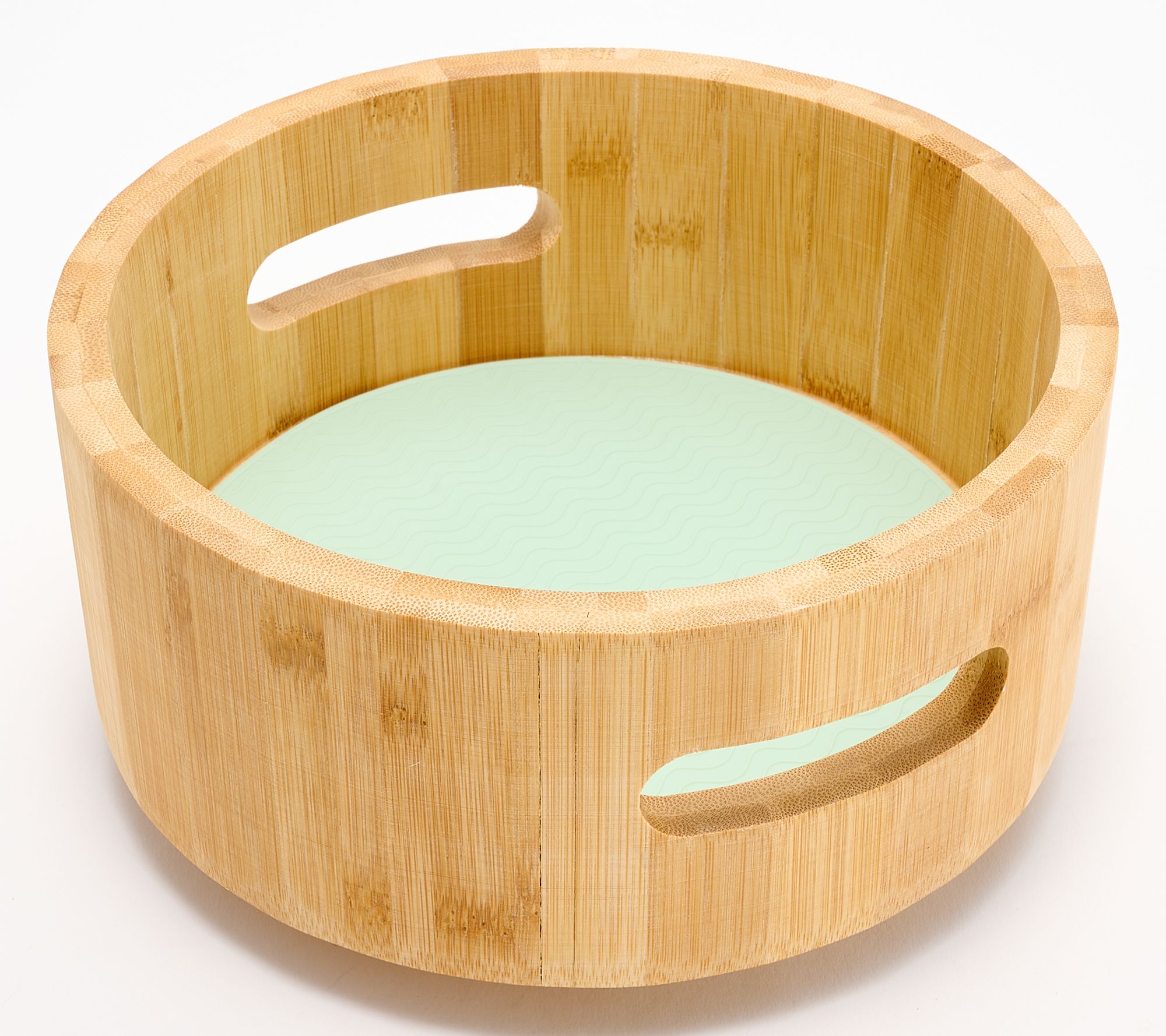 Cella 8" Round Wood Turntable w/ Silicone Liner