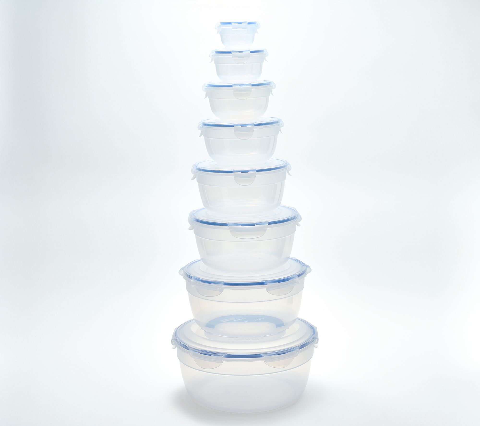 LocknLock 8-Piece Nestable Bowl Set w/ (1) Handle Lid