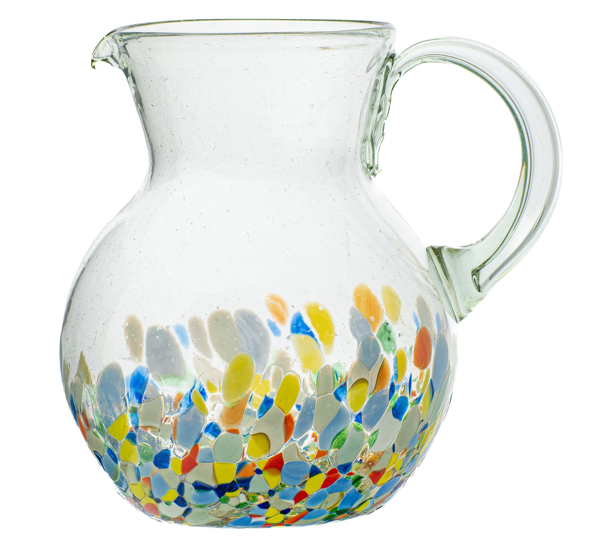 10 Strawberry Street Pueblo Mexican Glass Pitcher