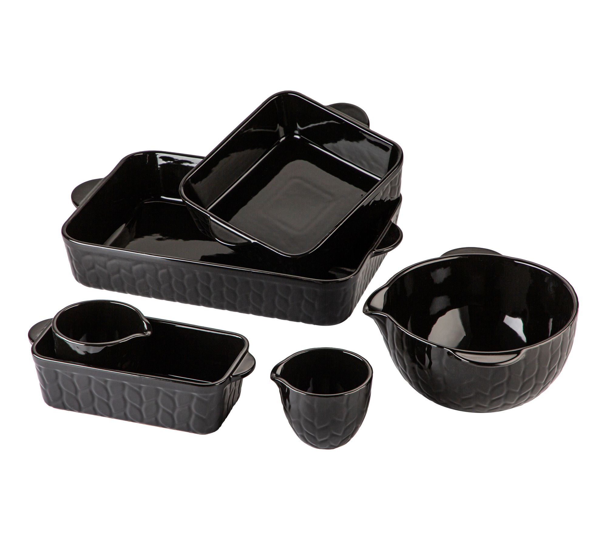 "As Is" Temp-tations Carved Willow 6-Piece Bakeware Set