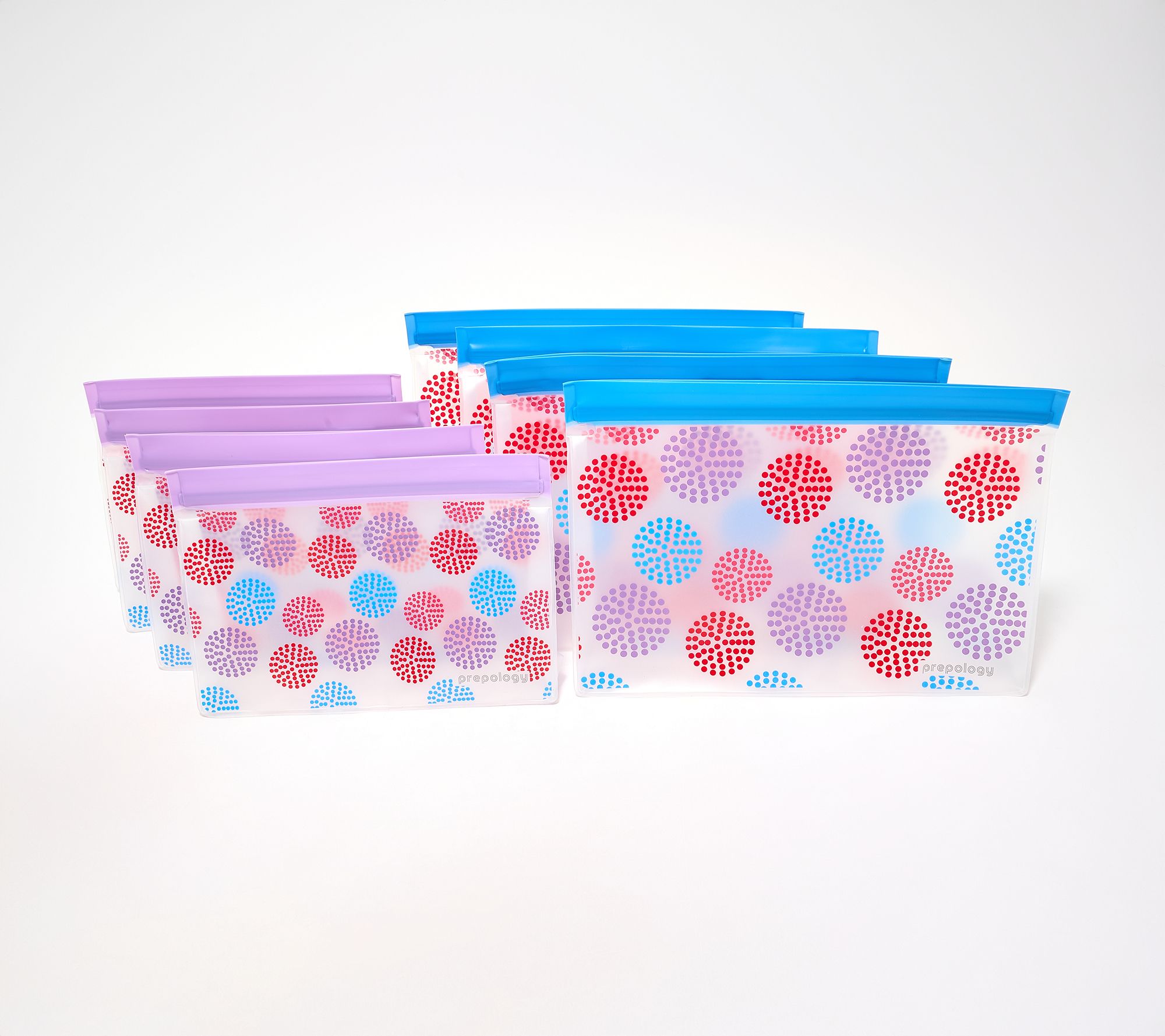 Prepology Set of 8 Reusable Zip-Top Food Storage Bags