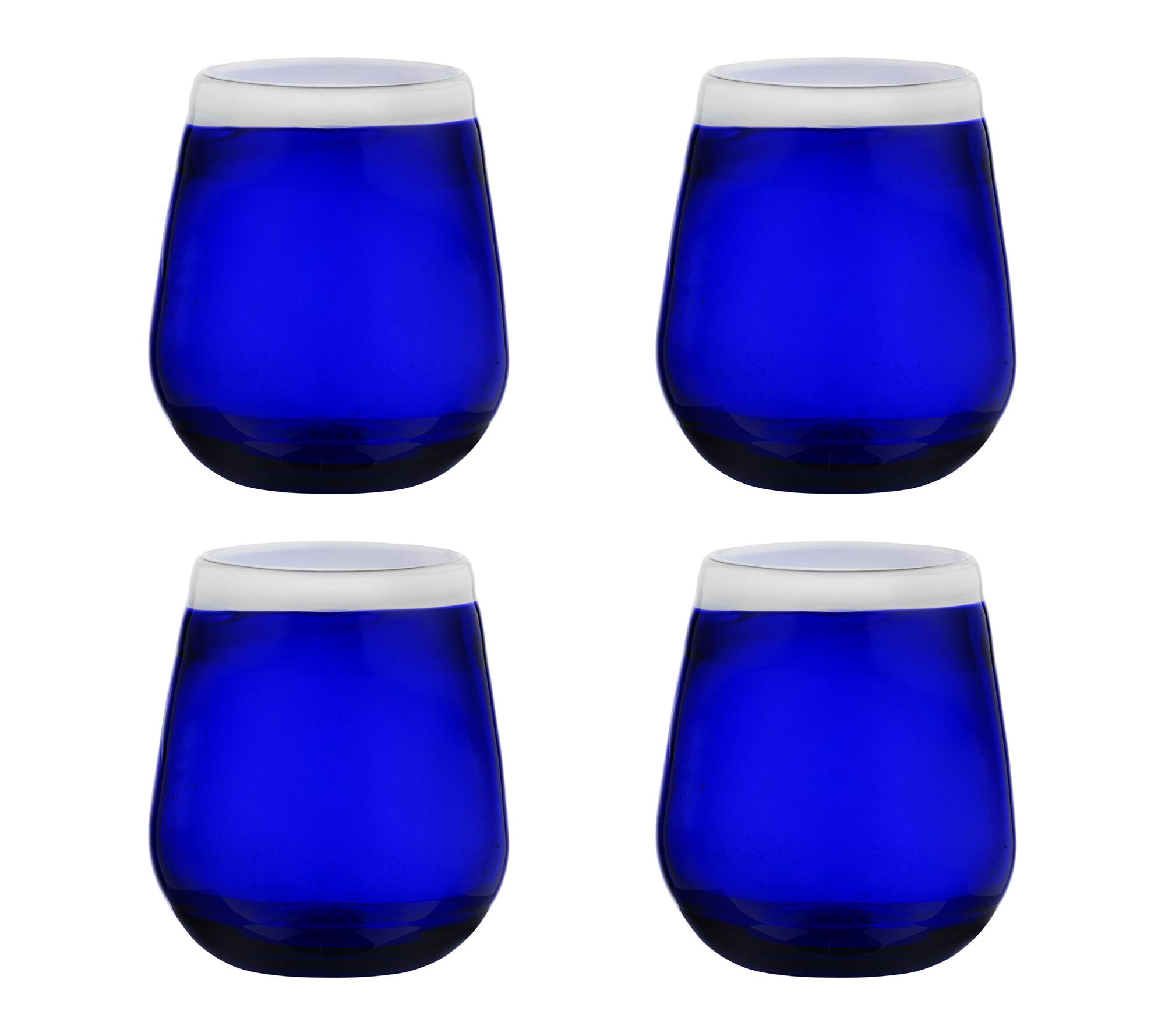 10 Strawberry Street Set of 4 Leon Mexican Stemless Wine Glass