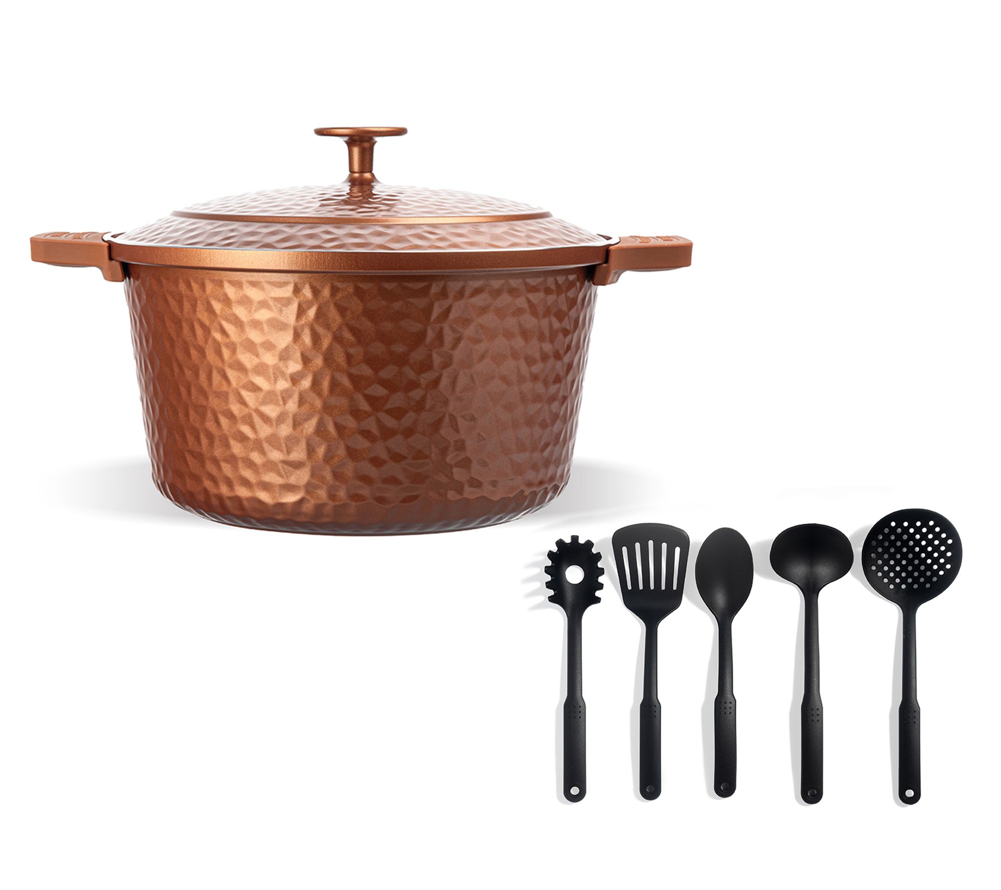 Gotham Steel 5-qt Hammered Dutch Oven w/ 5pc Tool Set