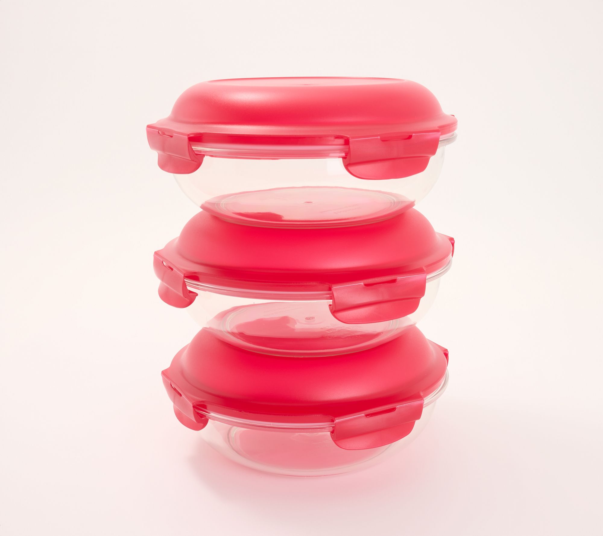 LocknLock Set of 3 Tritan Bowls w/ Domed Lid