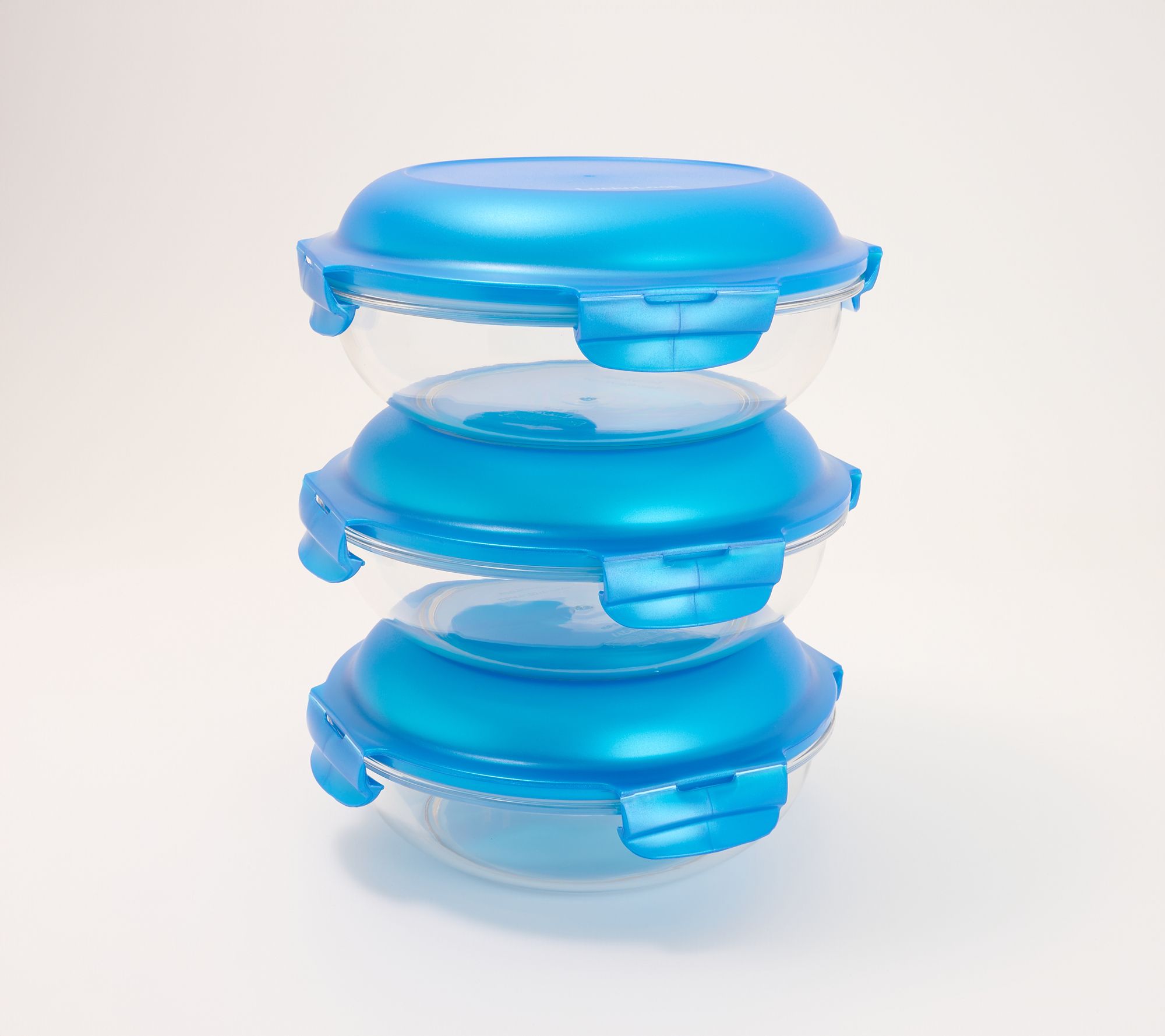 LocknLock Set of 3 Tritan Bowls w/ Domed Lid