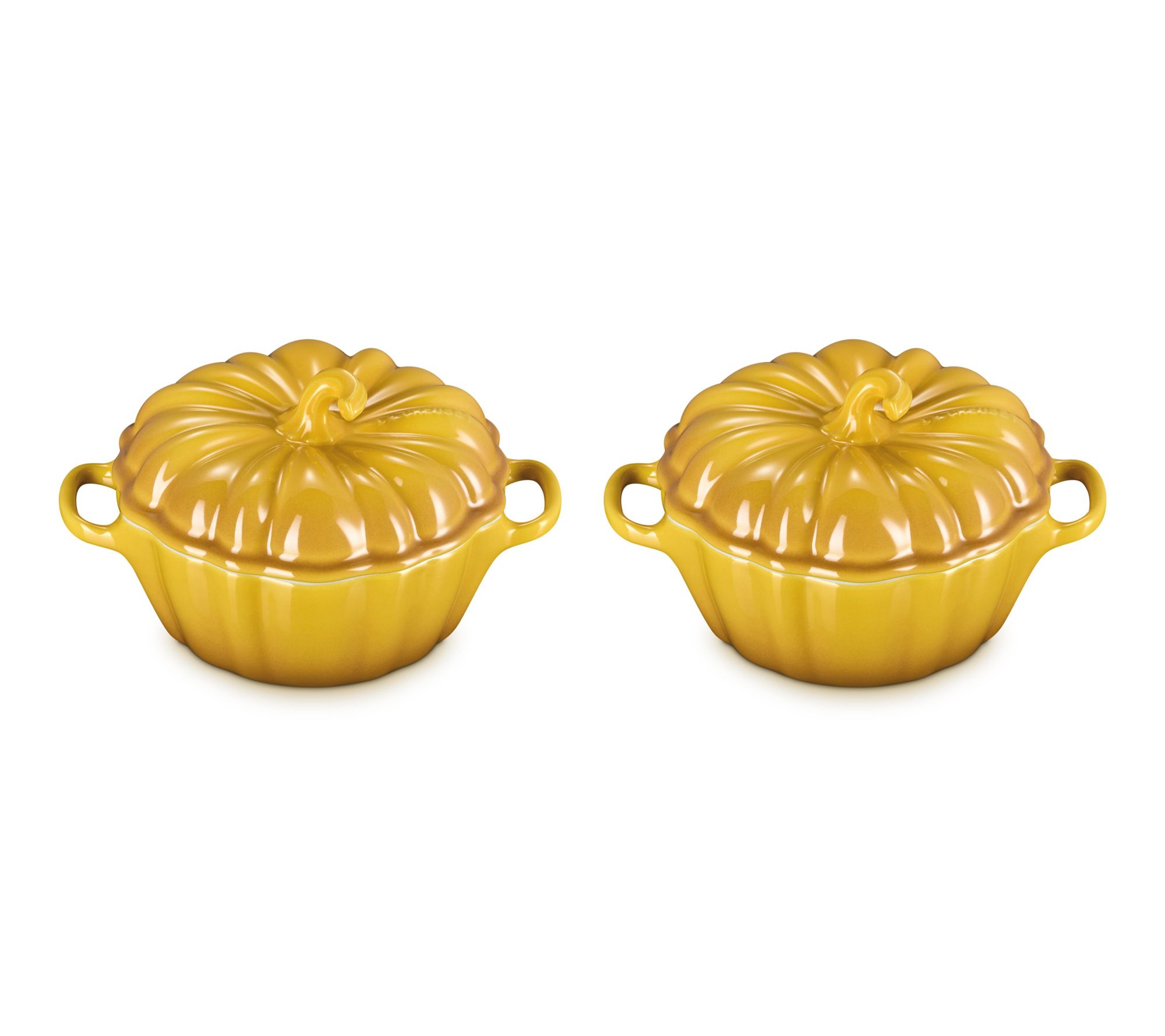 Le Creuset Set of (2) 12-oz Mini Pumpkin Cocottes
