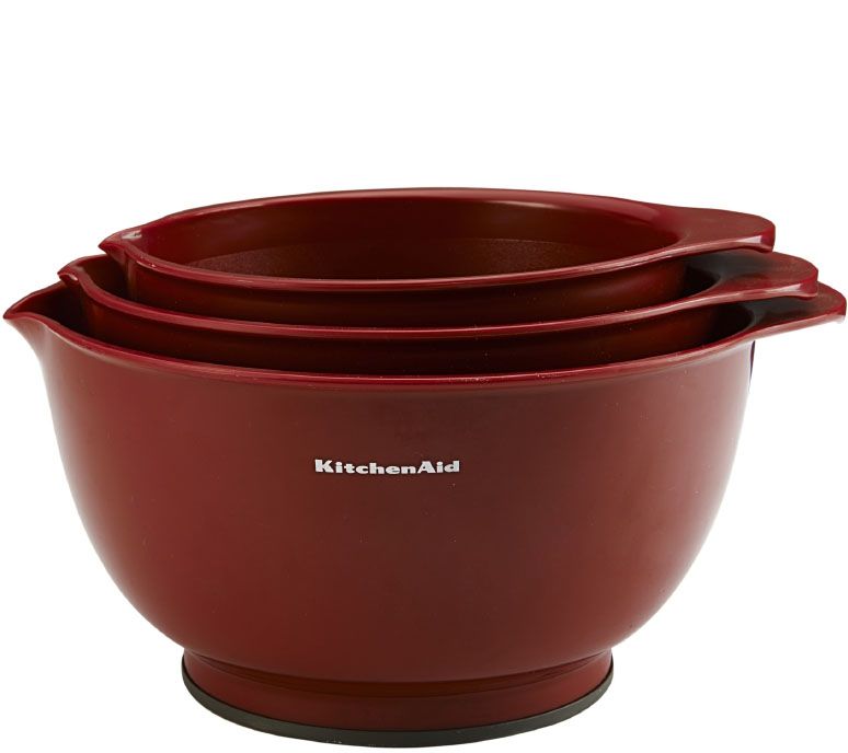 kitchenaid mixing bowls red