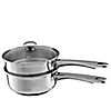 Classic Cuisine Stainless Steel Double Boiler with Glass Lid