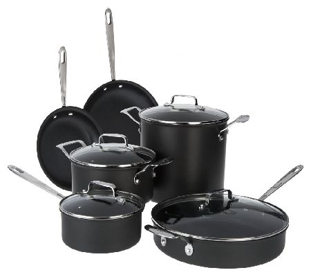 Emeril by All-Clad 10-Piece Hard Anodized Cookware Set 