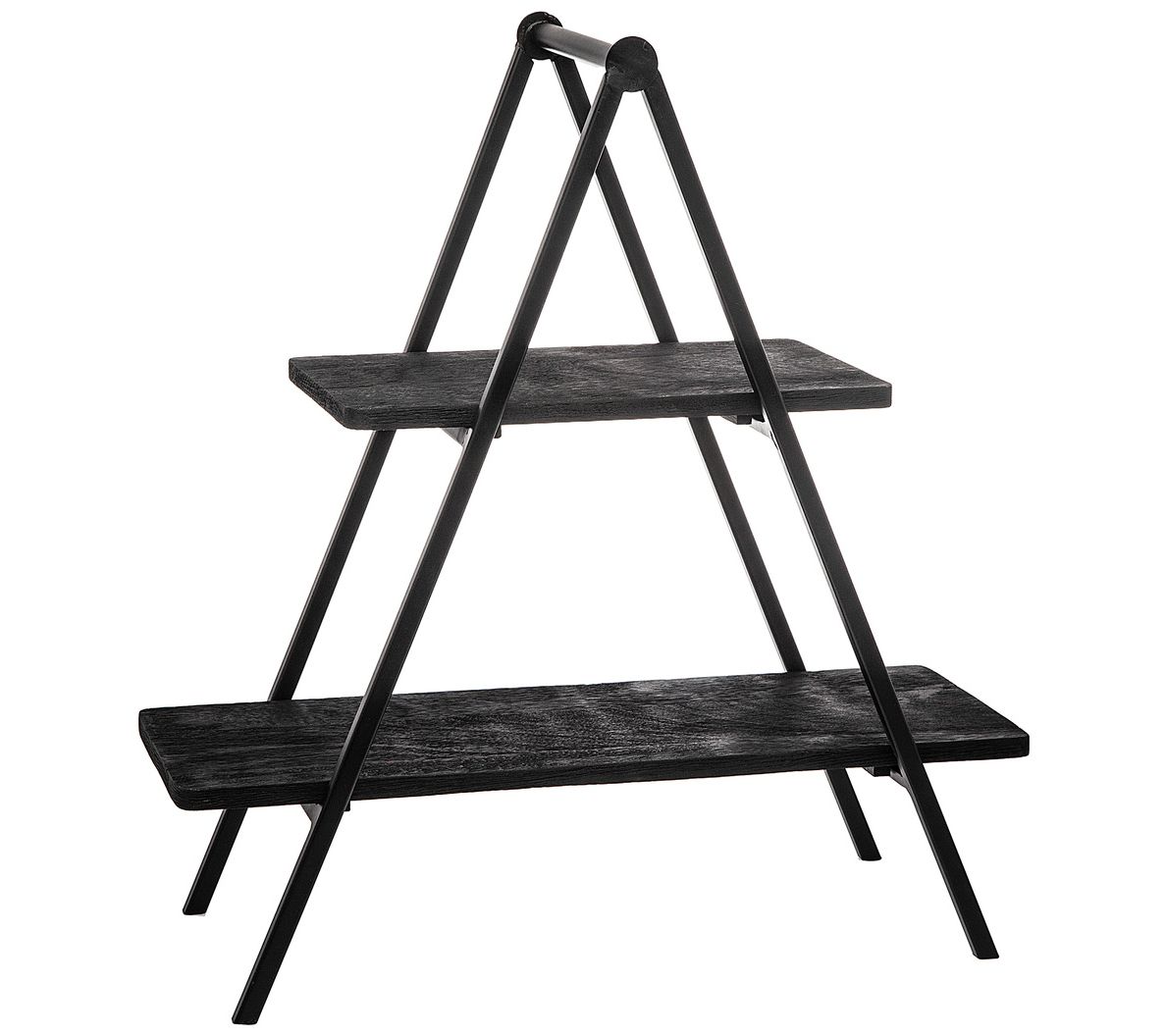 Godinger 2 Tier Black Wood Server
