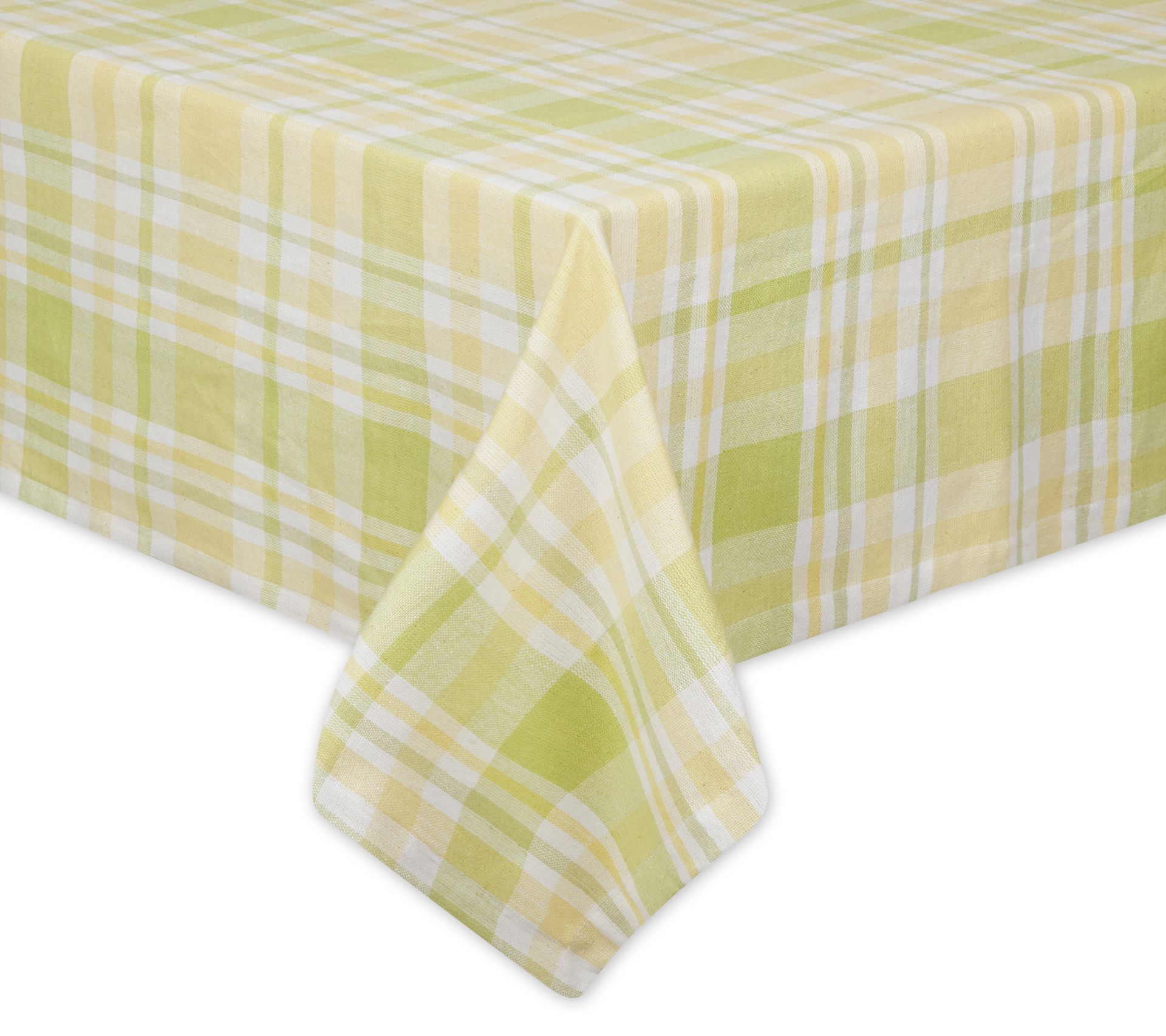 Design Imports 52x52" Lemon Bliss Plaid Tablecl oth