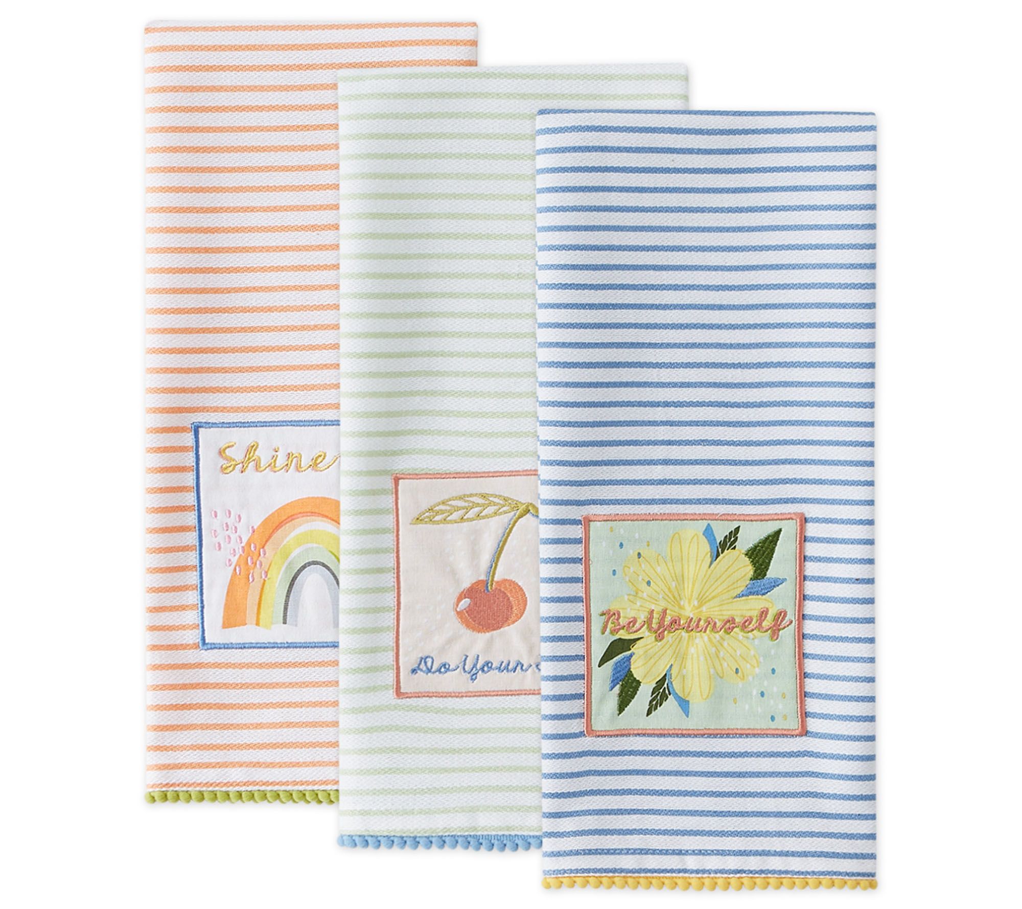 Design Imports Asst Summer Fruit Kitchen Towels - Set of 3